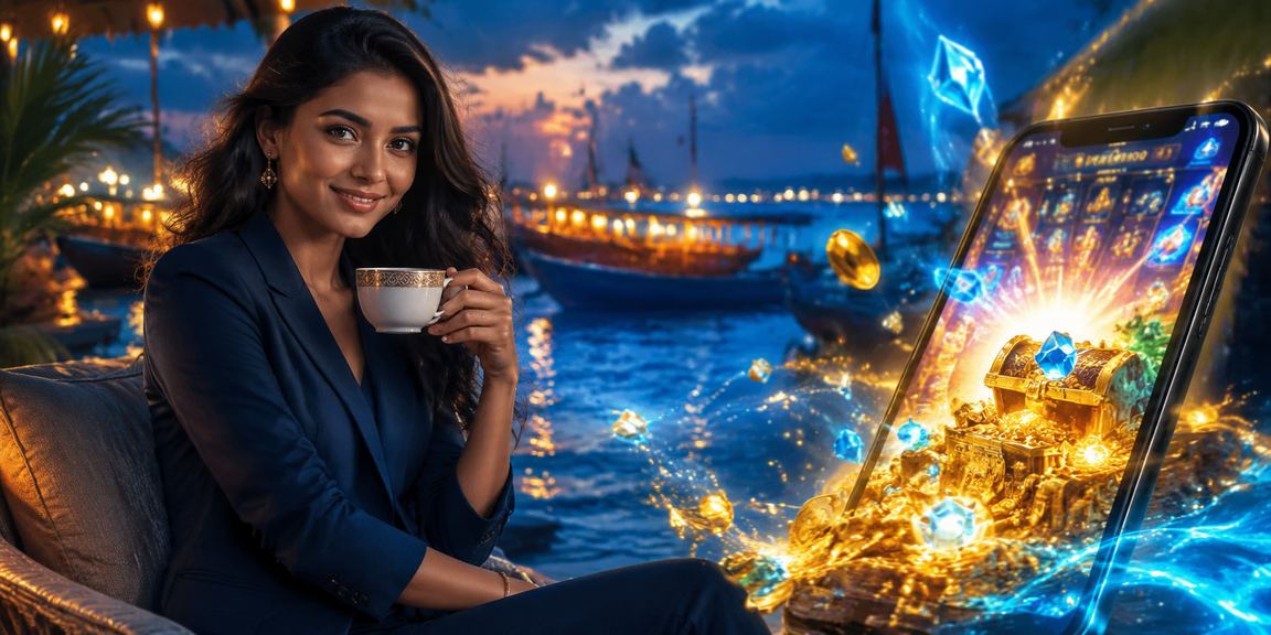 বরিশালের সৈকতে স্লট গেম উপভোগকারী ব্যবহারকারী
