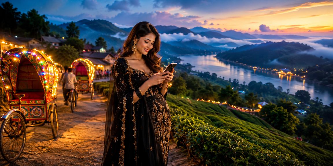 ঢাকার চা বাগানে cbaji মোবাইল ক্যাসিনো উপভোগ করছেন একজন সদস্য