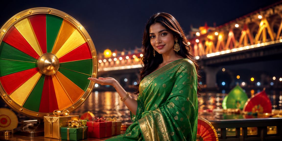 ময়মনসিংহে শাড়িতে cbaji রুলেট গেম উপভোগ করছেন একজন নারী